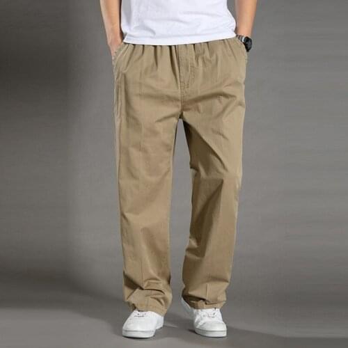 Mens Loose Oversized Straight Overalls with Velcro Pockets Mens Trousers Tactical Elastic and Belt Buckle Casual Pants Trend