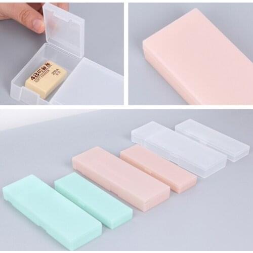 Pack of 3 Creative Clear Pencil Pen Case Kit Premium Plastic Pencil Case Snap Closure Pencil Box for Teen Boys Girls Kid