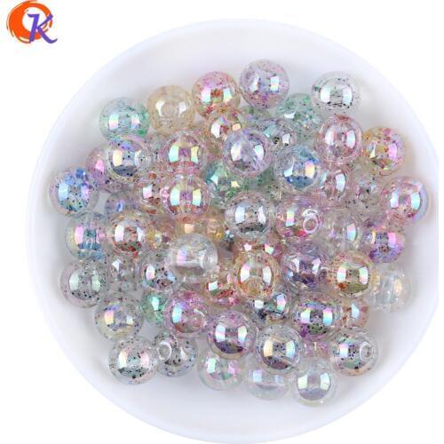 New Arrival Free Shipping 480pcs/lot 12mm Mix Color Acrylic Bead With Powder Inside Bead For Handmade Jewelry Making CDWB-701130