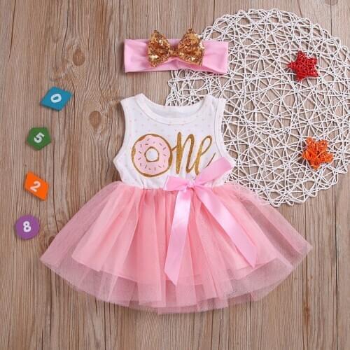 Baby Girl Clothes Newborn Clothes Toddler Baby Girls Letter Ribbons Bow TUTU Skirt Dress Hairband Sister Outfits Girl Clothes