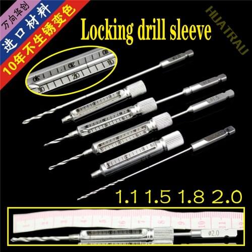 Orthopaedic instruments medical 1.1 1.5 1.8 2.0 locking drill sleeve with depth drill guide drilling Ao ulna and radius