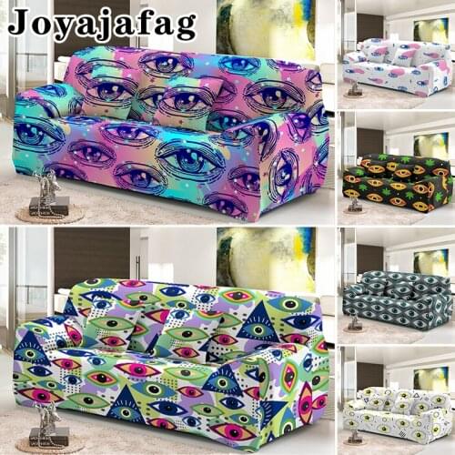 Psychedelic Eyes Dust Proof Elastic Couch Cover Sofa Covers 1/2/3/4 Seater Washable Stretch Slipcover For Living Room Decorative