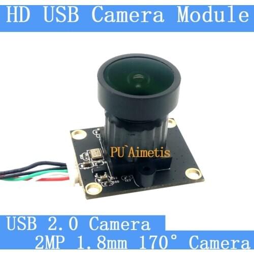 PU`Aimetis Mini HD 2MP 1.8mm Lens Surveillance cameras 720P HD 170-degree wide viewing angle USB2.0 camera module