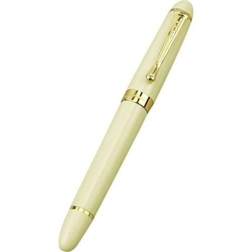 Jinhao X450 White Medium Nib Gold Trim Fountain Pen Hot 32CB