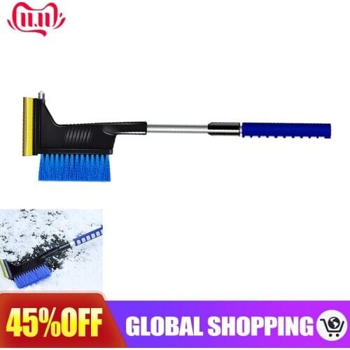 Snow Brush Stainless Steel Ice Shovel Telescopic Defrost Tool For Car Windshield Snow Remove Frost Broom Cleaner