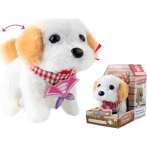 Electric Plush Cute Puppy Dog Walking Barking Electronic Interactive Pet Toy For Children Boy Girls Toys Gift 21x11x16cm