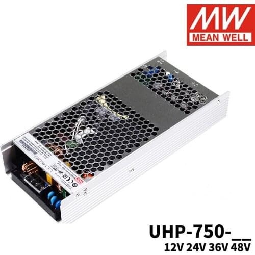 MEAN WELL Supper Slim UHP-750 750W Single Output Switching Power Supply Fanless Design 12V 24V 36V 48V with PFC Function