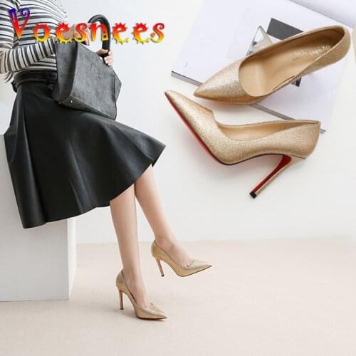 Luxury Women Shoes Pumps High Heels 6-10CM Beauty Ladies Multicolor Stilettos Woman Silver Bridal Shoes Sexy Party Pumps sapato