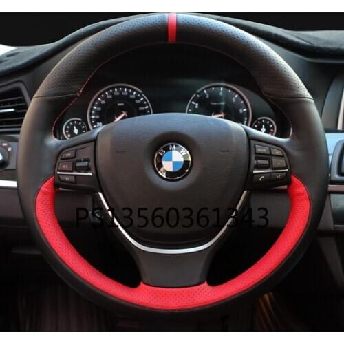 Suitable for BMW 1 Series 3 Series 5 Series x1 x3 x5 530li hand-stitched steering wheel cover suede cover