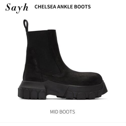 Platform Ankle Boots Women 2020 Chunky Heel Platform Boots Luxury Brand Designer Chelsea Boots Women Martin boots Winter Shoes