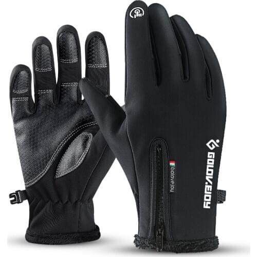 Winter Riding Gloves Touch Screen Waterproof, Windproof and Velvet Warmth Thickened Cold Ski Gloves