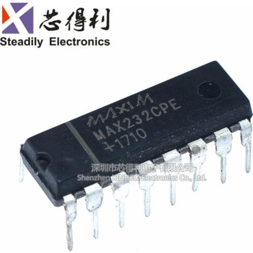 10pcs/lot New MAX232CPE MAX232EPE RS-232 Interface IC Dip-16