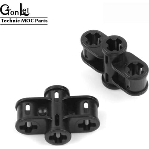 10Pcs/Lot High-Tech Part Axle Connector 2 x 3 Quadruple with Axle Holes MOC Building Blocks Brick Creative DIY Toys For Children