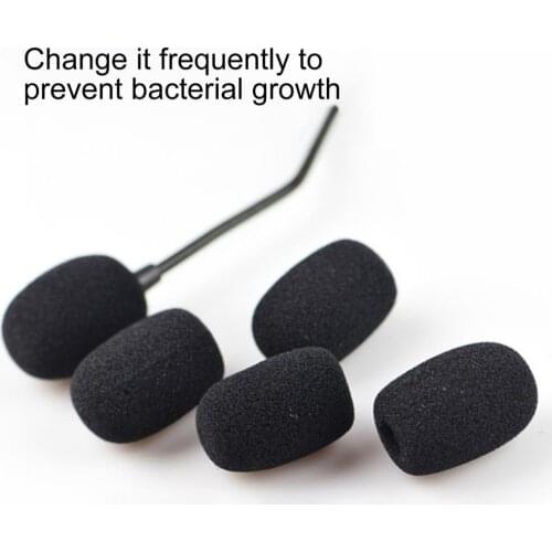10Pcs MIC Windshield Foam Replaceable Wind-proof Soft Plosives Reduction Lapel MIC Sponge Cap for Recording