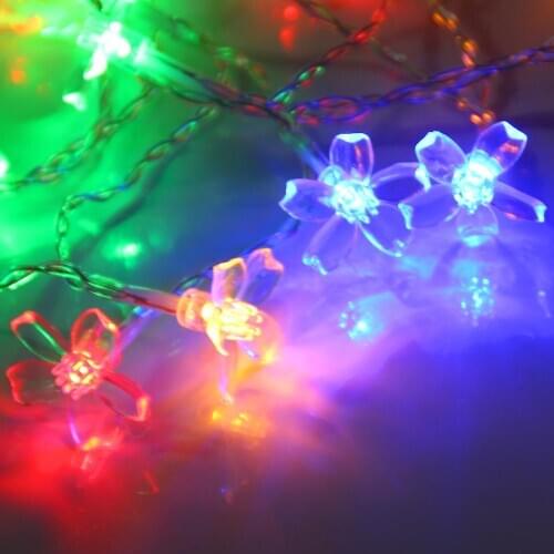 2/5M Cherry Blossoms Garland Holiday Light String Merry Christmas Tree Ornaments Decorations For Home Xmas 2020 Navidad New Year