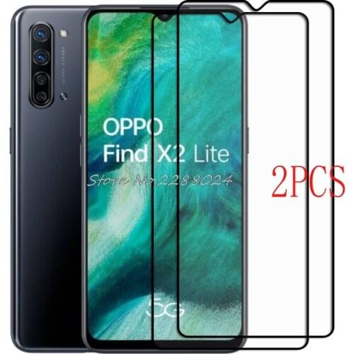 2PCS For OPPO A91 Reno3 Screen Protector Full Cover Tempered Glass Protective 9H Glass Film FOR OPPO Find X2 Lite CPH2005