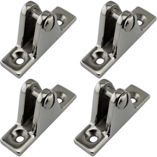4pcs Stainless Boat Deck Hinge Bimini Top Fitting 90 Degree Pin Marine Hardware