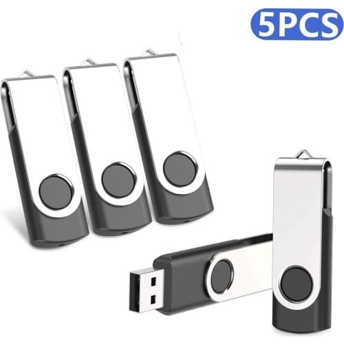 5Pack 360° Rotation 1G 2G 4G 8GB 16GB 32GB 64GB 128GB USB Flash Drives Memory Stick USB 2.0 Thumb Drives DIY Free Logo Wholesale