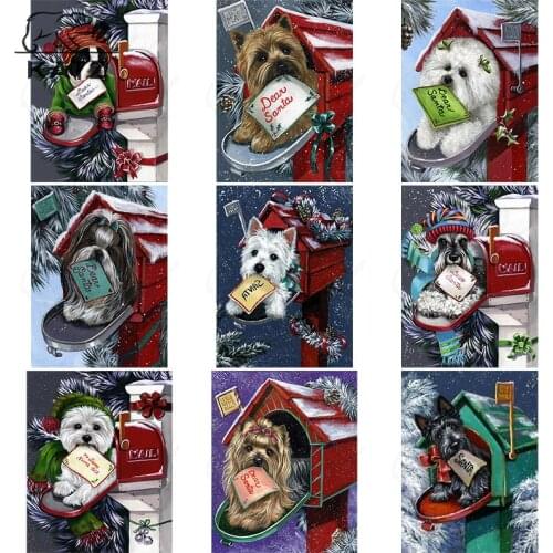 Diamond Painting Animal Crossing Christmas Anime Embroidery Cross Gift Diy Dog Holiday Mosaic Artist Home Cross Stitch Decor
