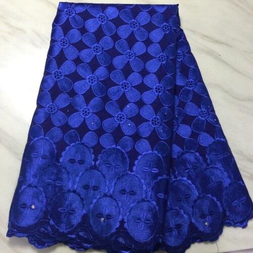 High Quality African Swiss Voile Dry Cotton Lace Fabrics 5Yards Embroidery In Switzerland Sewing For Nigerian Wedding Dress Wear