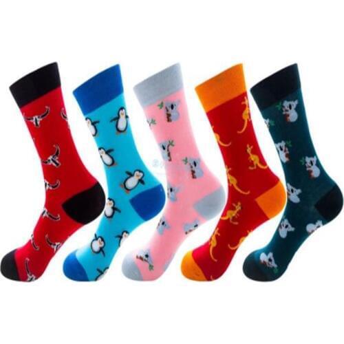Bullfight, Penguin, Pink Otter, kangaroo, Lake Green Otter, male and female tube socks ZQ010