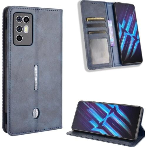 For Nubia Red Magic 6R Wallet Flip Style PU Leather Phone Bag Cover For ZTE Nubia RedMagic 6 Pro 6R Magic6 With Photo Frame