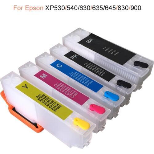 T33 T33XL Refill Ink Cartridge 5PCS T3351 T3361 -T3364 For Epson XP530 900 830 645 635 630 540 With Autoreset Chip High Quality