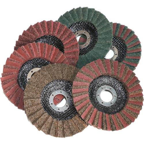 3pcs 4-1/2" x 7/8" Non-Woven Fabric Grinding Flap Disc,Abrasives Surface Conditioning Sanding, Polishing Wheel for Angle Grinder