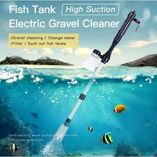 Electric Aquarium Siphon Bottom Vacuum Cleaner Machine Fish Tank Water Change Water Filter Pump Sand Washer Cleaner Pump Accesso