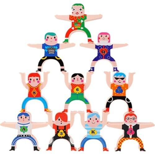 Hercules Acrobatic Troupe Villain Children Puzzle DIY Building Blocks Stacking Balance Parent-child Interactive Kids Table Game