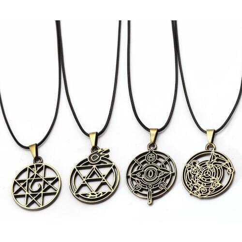 HSIC Anime Fullmetal Alchemist Necklace Metal Alloy Hollow Pendant Necklace Friendship Accessories Gifts Wholesale 12725