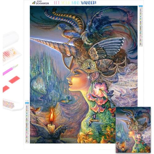 Pintura diamante Fantasy Girl Diamond Painting Picture 5D DIY Full Diamond Art Mosaic Embroidery Cross Stitch Kits Home Decor