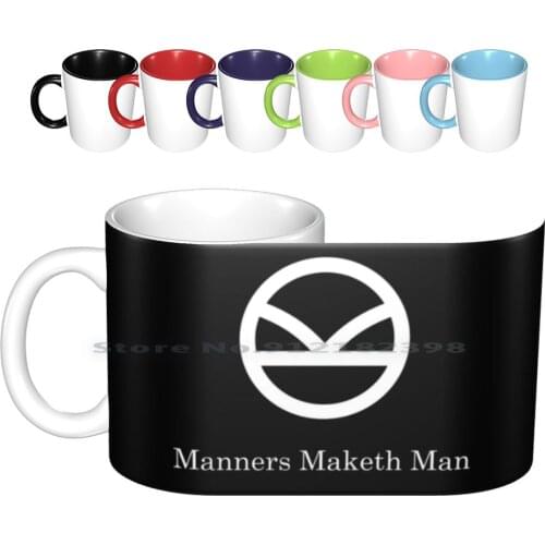 Kingsman Secret Service-Manners Maketh Man Ceramic Mugs Coffee Cups Milk Tea Mug Kingsman Secret Service Logo Valentine The