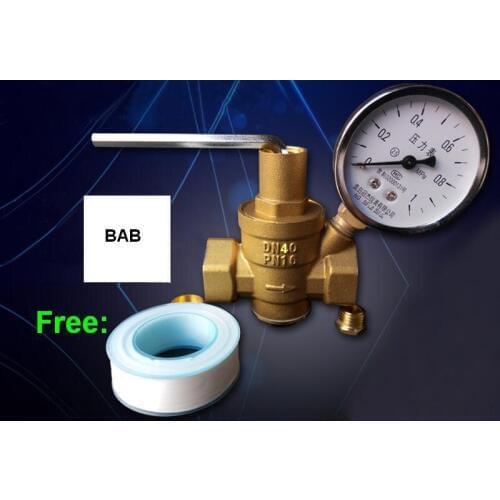 DN40(1-1/2" inch) Pressure Gauge Pressure Maintaining Valve Brass Water Pressure Regulator/Reducing/Relief Valves With manometer