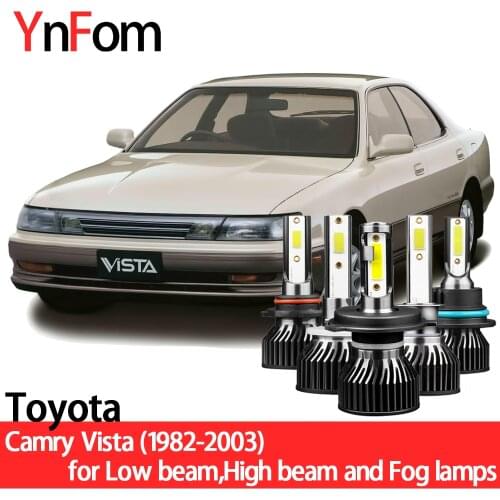YNFOM LED headlights kit for Toyota Vista V1V2V3V4V5 1982-2003 Low beam,High beam,fog lamp,car accessories,car headlight bulbs