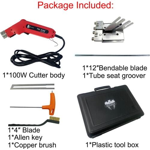 KS EAGLE 100W Electric Hot Knife EPS/EPE/PU/EPP/XPS/Heat Knife Foam Cutter Styrofoam Slotting Tool with Blades and Accessory
