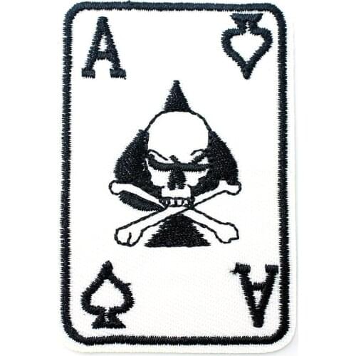 Poker (Size:4.7X7.2cm) DIY Cloth Patch Badge Embroidered Cute Badges Hippie Iron On Kids Cartoon Patches For Clothes Stickers