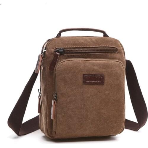 New Neutral Bag Shoulder/Crossbody Bag for men Solid Color Zipper Handbag Fashion Casual Canvas Bag