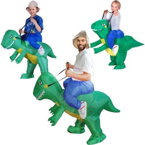 2018New Adult/Kids Inflatable Costume Christmas Cosplay accessory Dinosaur Animal Jumpsuit Halloween Costume for Women Men Gift
