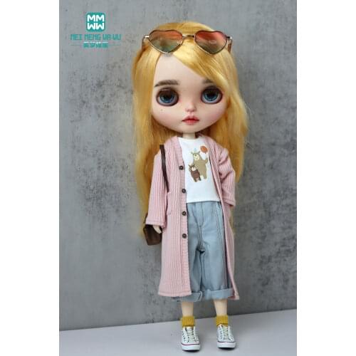 1pcs Blyth Doll Clothes fashion sequined sweatshirt white, black, brown, dark green for Blyth Azone1/6 doll accessories