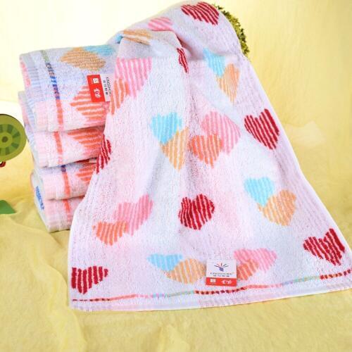 100% cotton towels in the heart shape design Colorful color Soft water comfortable and easy Adult towels