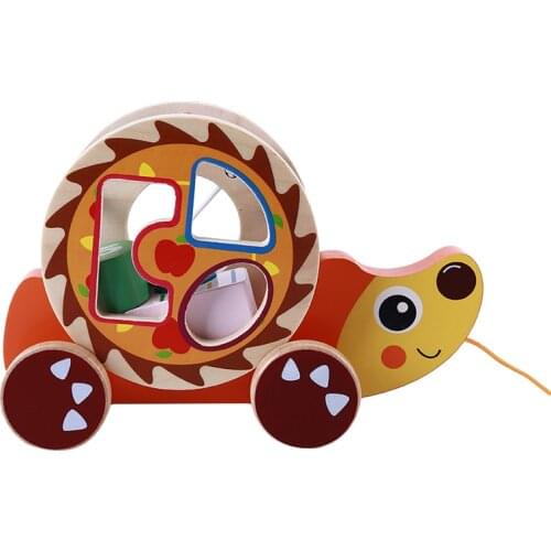 Trailer Baby Early Educational Toys Cute Cartoon Animal Building Block Interesting Hedgehog Fox Dinosaur Trailer Childrens Gift
