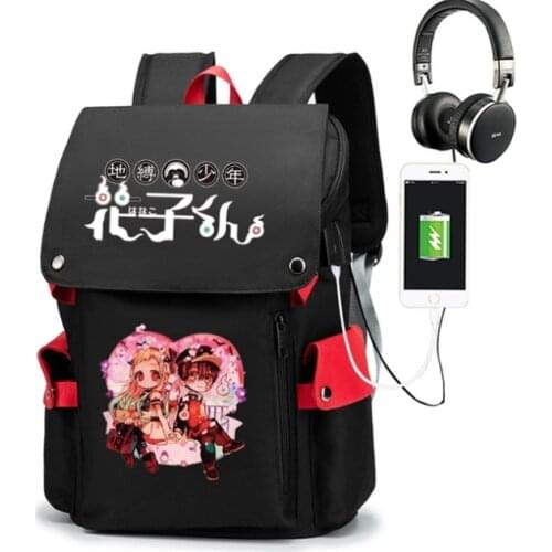 New Toilet-bound Jibaku Shounen Hanako-kun Backpack laptop bag Men Travel bags USB Oxford Backpack schoolbag Cosplay Boys Girls