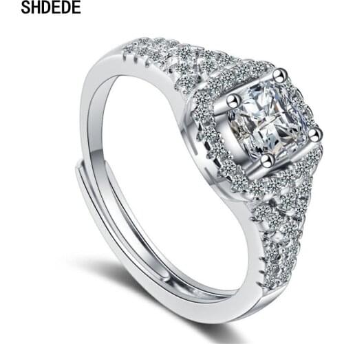 SHDED Engagement Rings Women Anniversary Wedding Jewelry Embellished With Crystals From Swarovski 925 Sterling Silver -X386
