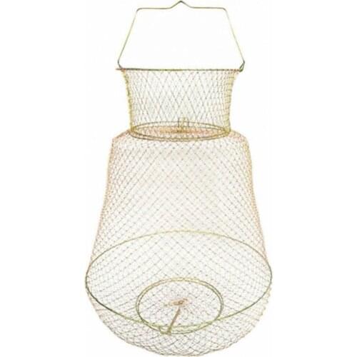 Foldable Portable Steel Wire Fishing Pot Trap Net Crab Crawdad Cage Fish Basket