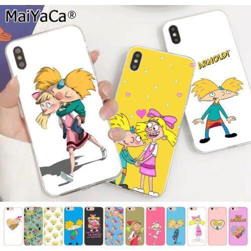 MaiYaCa Funny cartoon Hey Arnold Helga love Phone Case for iphone 12 pro max SE 2020 11 pro 8 7 66S Plus X XS MAX 5S SE XR