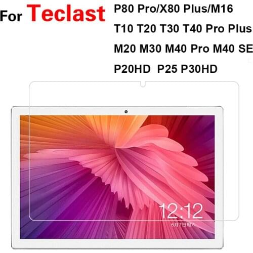 Premium Explosion Proof Tempered Glass Film For Teclast T30 T20 M16 M30 P80 Pro Plus Tablet Glass Screen Protector Front Cover