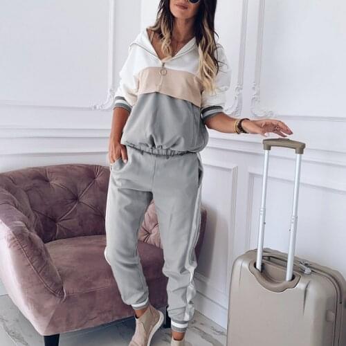Oversized Two Piece Set Women Autumn Winter Ladies Set Long Sleeve Top With Long Pants Fashion Clothes For Women Chandal Mujer