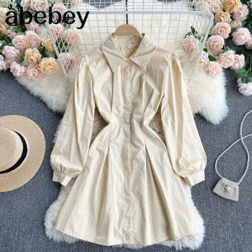 2021 Women Dress Korean Elegant Solid Ruffles A Line Dresses Summer Fashion Ruched Streetwear Short Dress