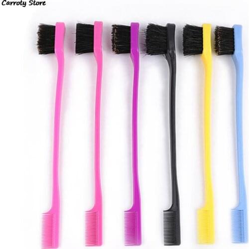 1PC ABS Makeup Double Sided Eyebrow Brush Smooth Natural Look Choose Edge Control Brush Comb Professional